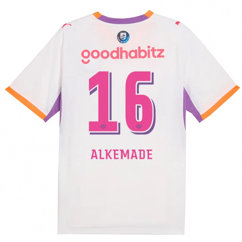 Danxen Criança Camisola Lisan Alkemade #16 Branco Roxo Laranja Alternativa 2026/27 Camisa Brasil