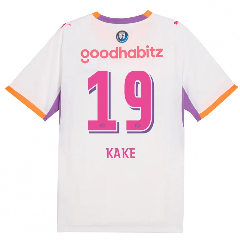 Danxen Criança Camisola Souhel Kake #19 Branco Roxo Laranja Alternativa 2026/27 Camisa Brasil