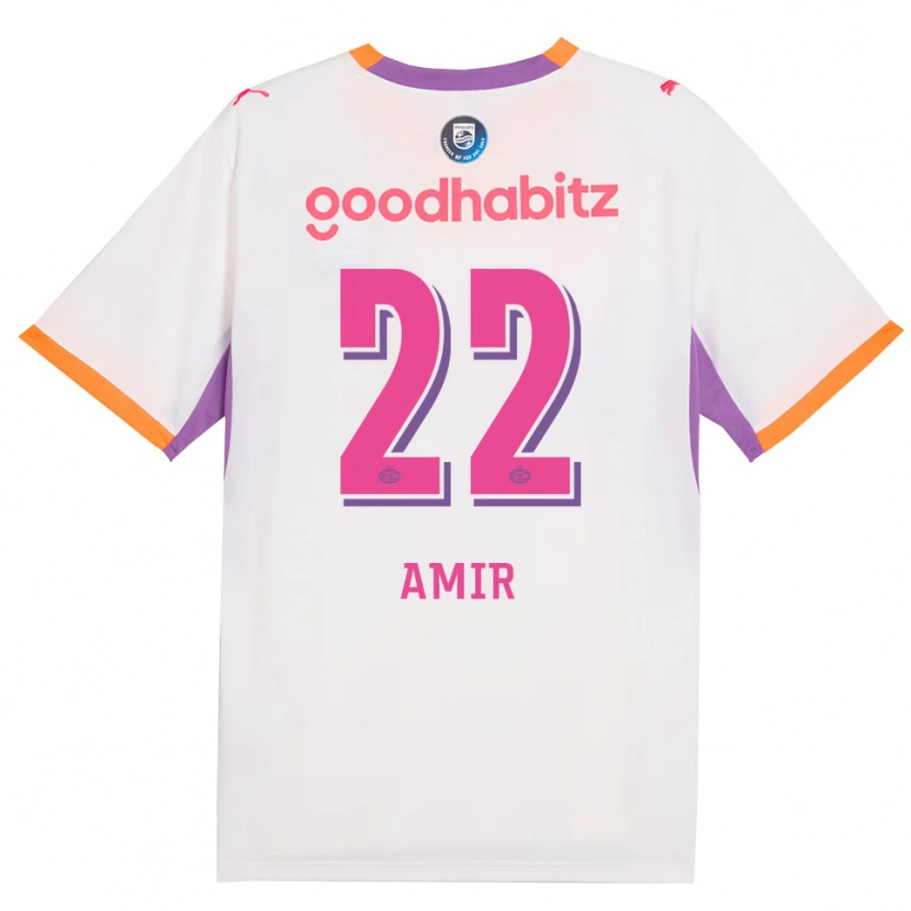 Danxen Criança Camisola Amir Al-Anany #22 Branco Roxo Laranja Alternativa 2026/27 Camisa Brasil