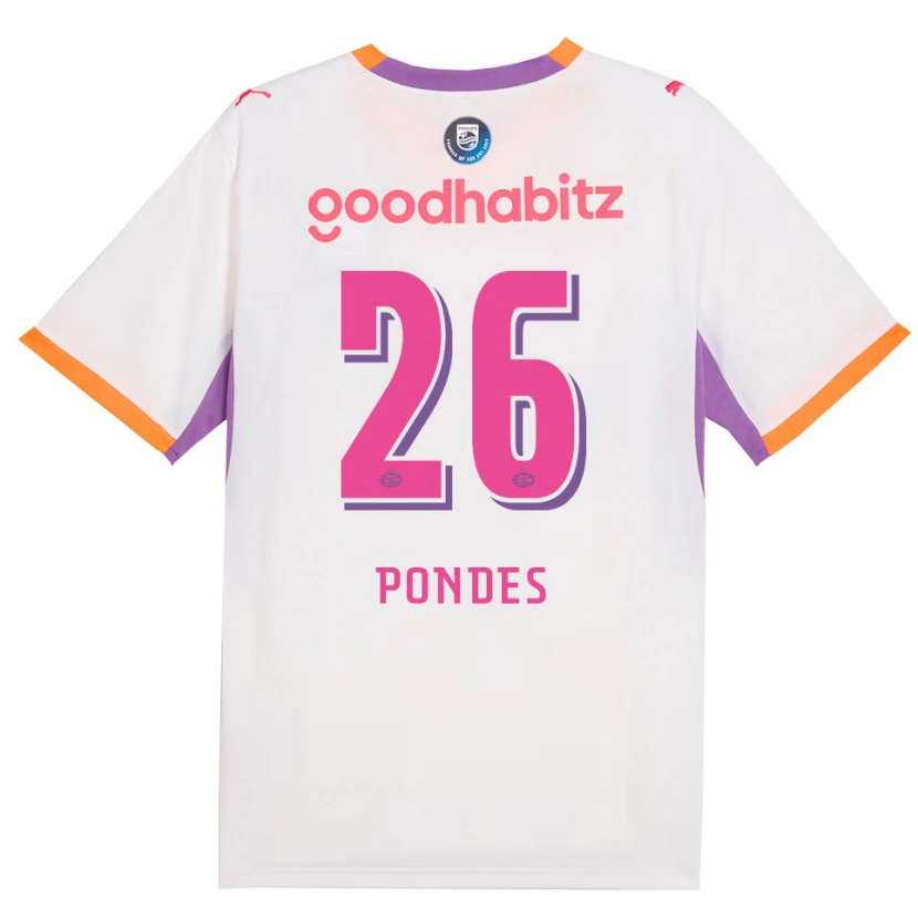 Danxen Criança Camisola Moon Pondes #26 Branco Roxo Laranja Alternativa 2026/27 Camisa Brasil
