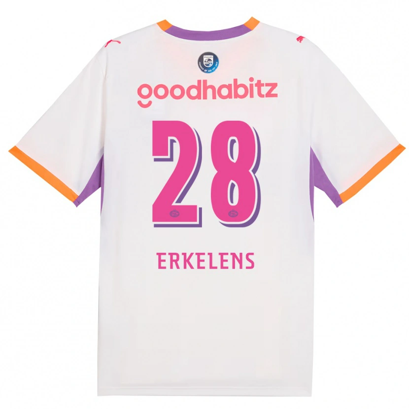 Danxen Criança Camisola Kwint Erkelens #28 Branco Roxo Laranja Alternativa 2026/27 Camisa Brasil