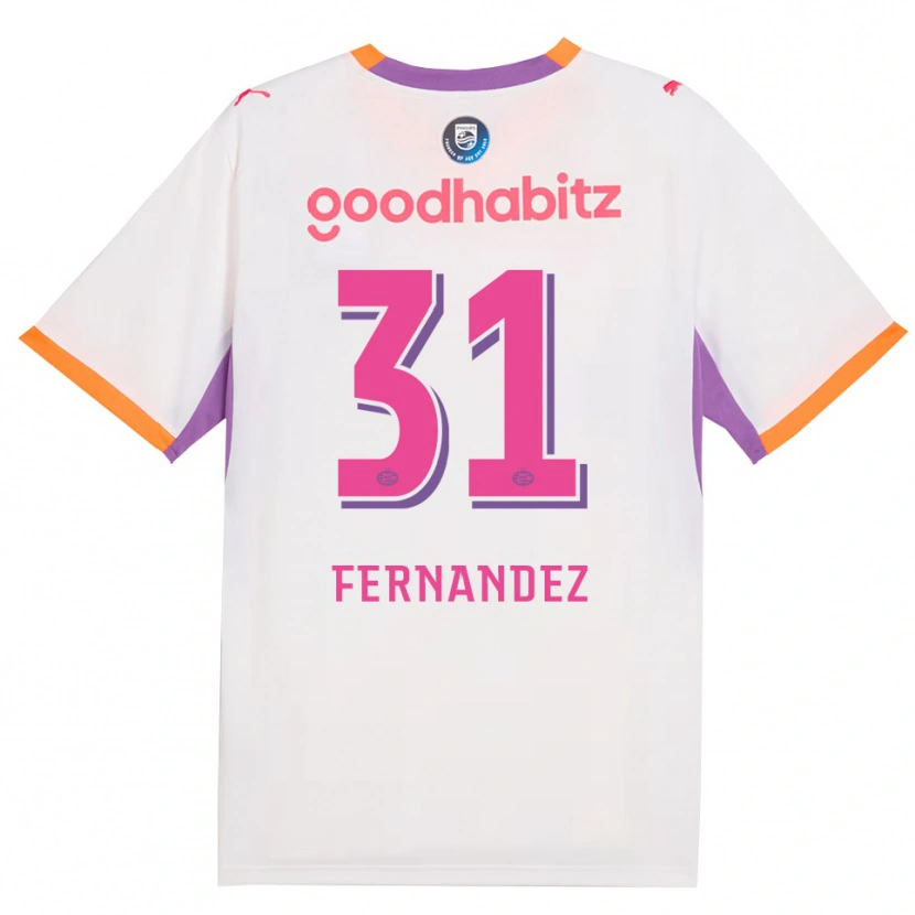 Danxen Criança Camisola Noah Fernandez #31 Branco Roxo Laranja Alternativa 2026/27 Camisa Brasil