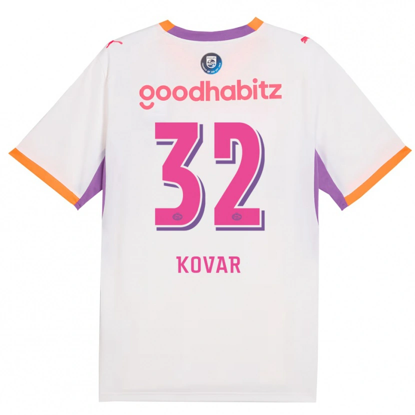 Danxen Criança Camisola Matej Kovar #32 Branco Roxo Laranja Alternativa 2026/27 Camisa Brasil