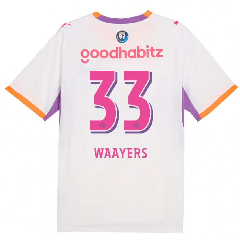 Danxen Criança Camisola Eus Waayers #33 Branco Roxo Laranja Alternativa 2026/27 Camisa Brasil