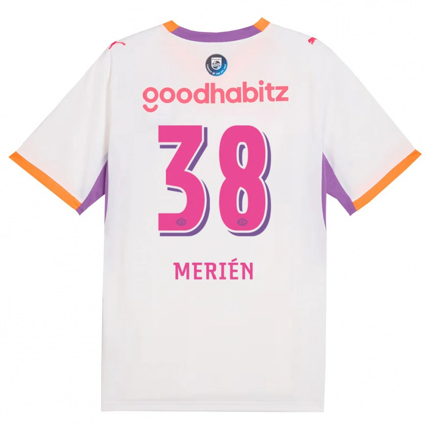 Danxen Criança Camisola Fabian Merién #38 Branco Roxo Laranja Alternativa 2026/27 Camisa Brasil