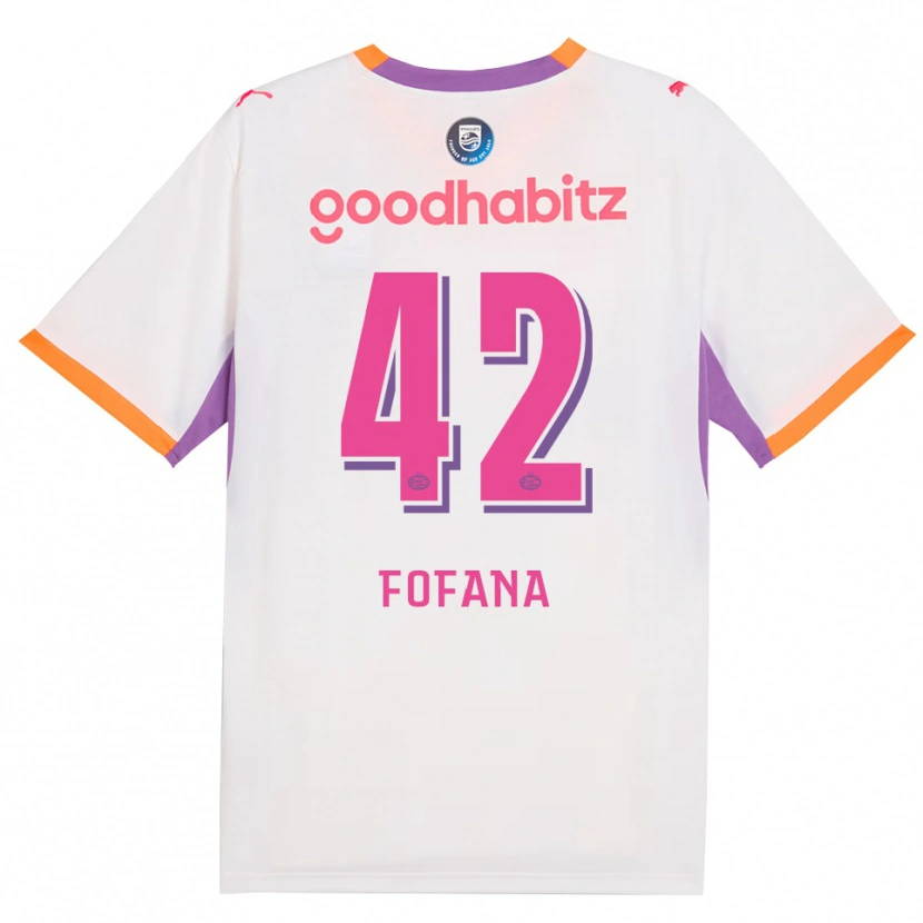 Danxen Criança Camisola Fode Fofana #42 Branco Roxo Laranja Alternativa 2026/27 Camisa Brasil