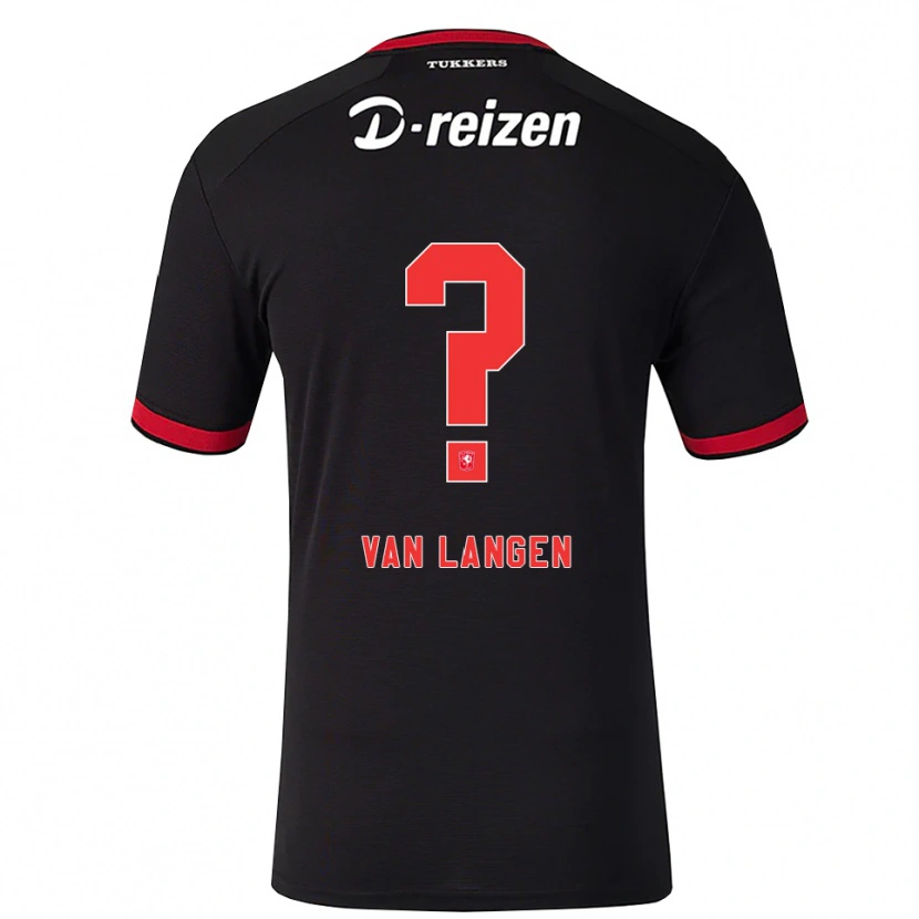 Danxen Criança Camisola Siebe Van Langen #0 Vermelho Branco Preto Alternativa 2026/27 Camisa Brasil