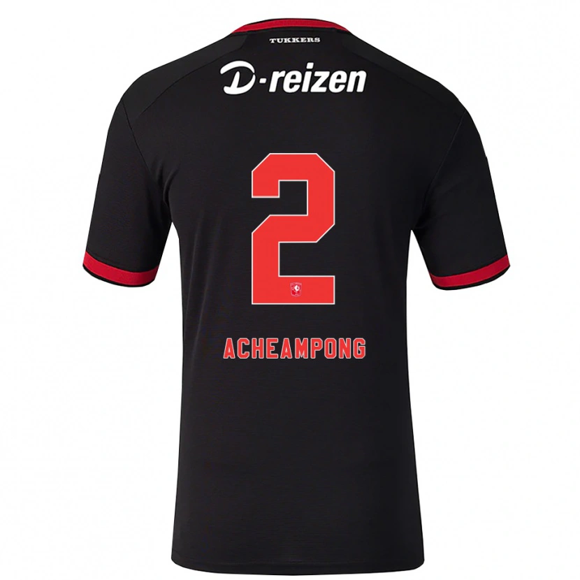 Danxen Criança Camisola Sage Acheampong #2 Vermelho Branco Preto Alternativa 2026/27 Camisa Brasil