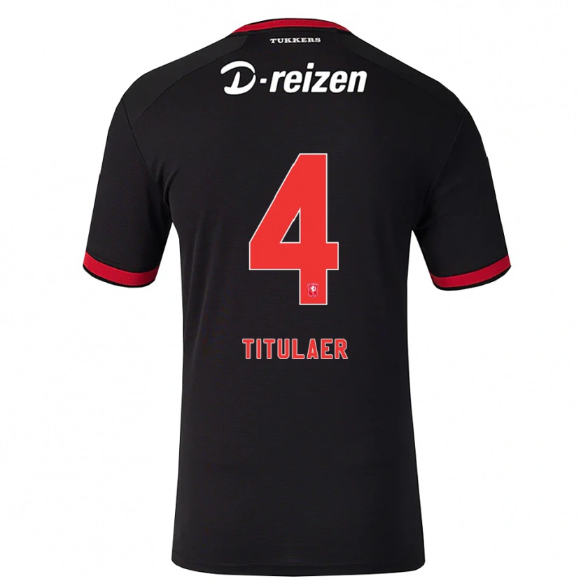 Danxen Criança Camisola Björn Titulaer #4 Vermelho Branco Preto Alternativa 2026/27 Camisa Brasil