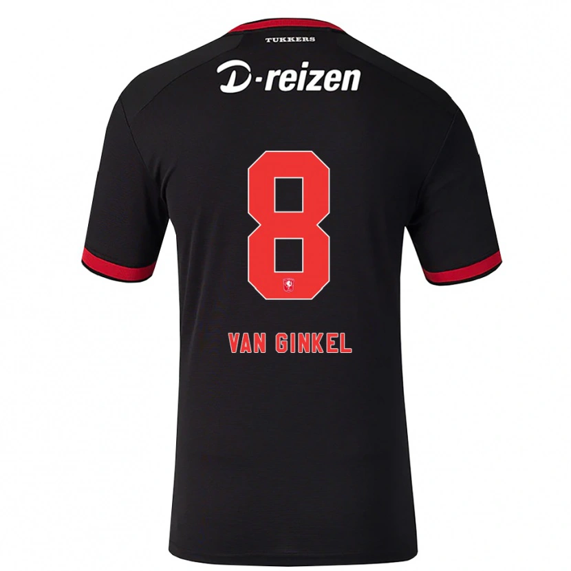 Danxen Criança Camisola Danique Van Ginkel #8 Vermelho Branco Preto Alternativa 2026/27 Camisa Brasil