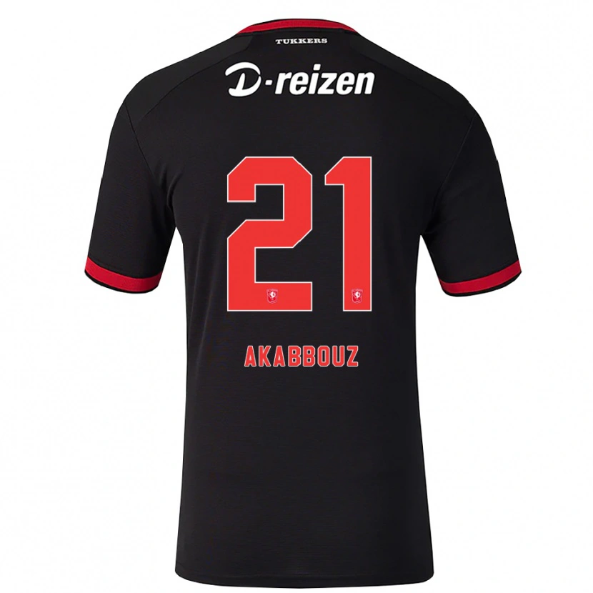 Danxen Criança Camisola Imrane Akabbouz #21 Vermelho Branco Preto Alternativa 2026/27 Camisa Brasil