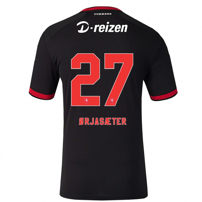 Danxen Criança Camisola Sondre Ørjasæter #27 Vermelho Branco Preto Alternativa 2026/27 Camisa Brasil