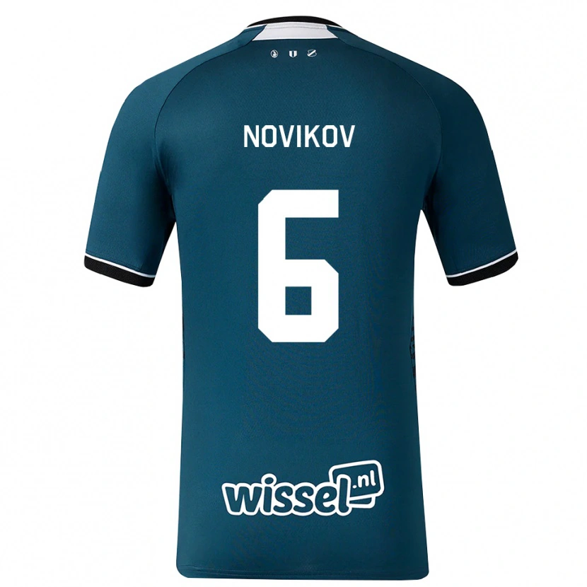 Danxen Criança Camisola Serge Novikov #6 Darkslategray Branco Alternativa 2026/27 Camisa Brasil
