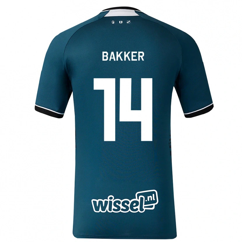 Danxen Criança Camisola Eshly Bakker #14 Darkslategray Branco Alternativa 2026/27 Camisa Brasil