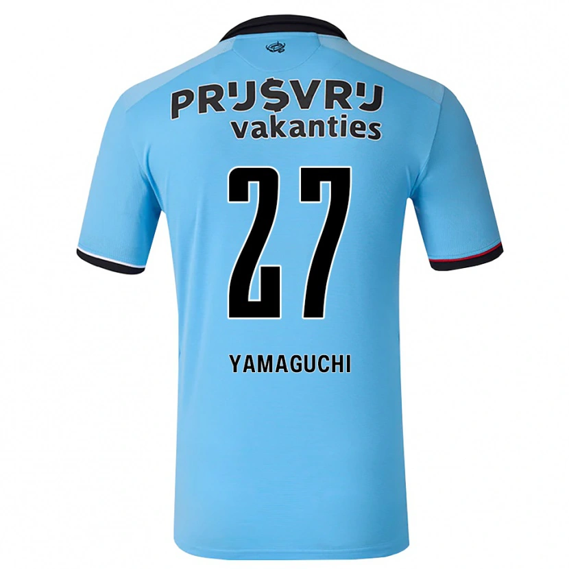 Danxen Criança Camisola Keina Yamaguchi #27 Deepskyblue Preto Vermelho Alternativa 2026/27 Camisa Brasil