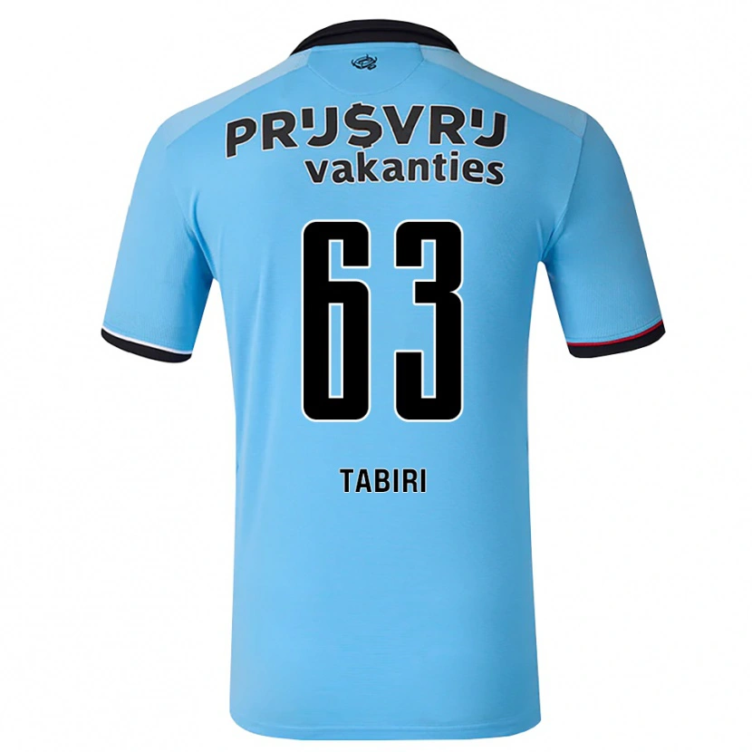 Danxen Criança Camisola Kwame Tabiri #63 Deepskyblue Preto Vermelho Alternativa 2026/27 Camisa Brasil