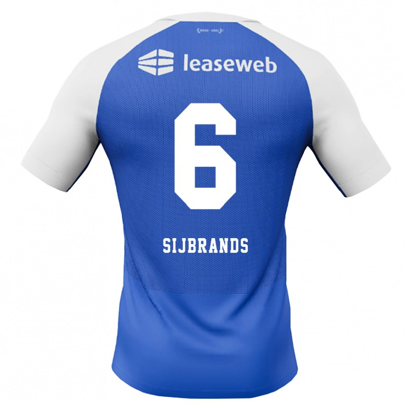 Danxen Criança Camisola Julian Sijbrands #6 Dodgerblue Vermelho Branco Alternativa 2026/27 Camisa Brasil