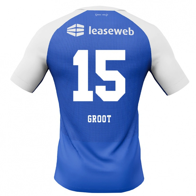 Danxen Criança Camisola Pleun Groot #15 Dodgerblue Vermelho Branco Alternativa 2026/27 Camisa Brasil