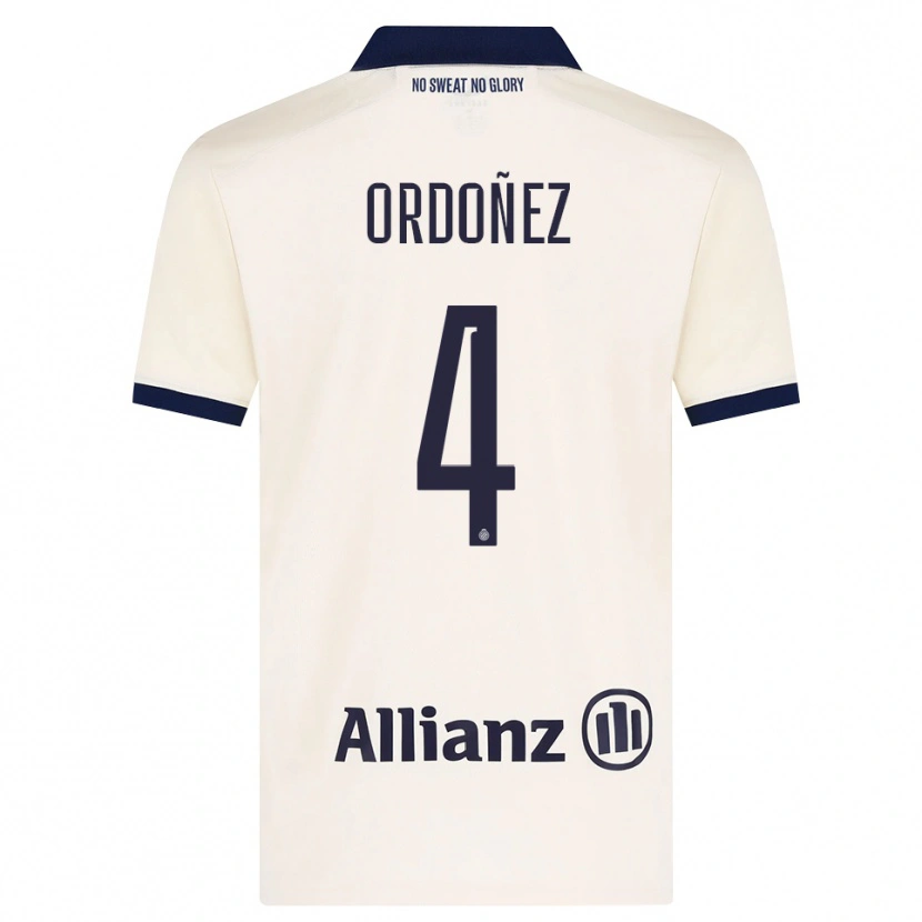 Danxen Criança Camisola Joel Ordóñez #4 Beige Preto Alternativa 2026/27 Camisa Brasil