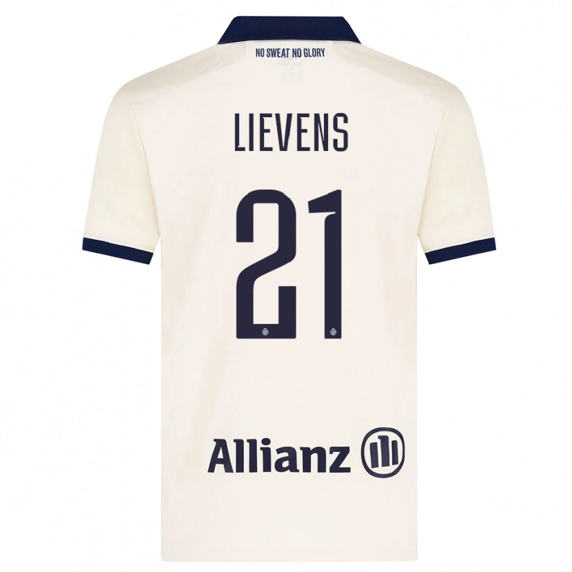 Danxen Criança Camisola Caitlin Lievens #21 Beige Preto Alternativa 2026/27 Camisa Brasil