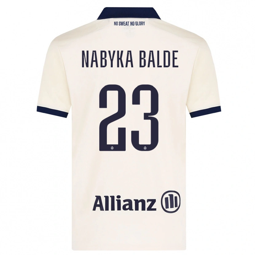 Danxen Criança Camisola Mamadou Balde #23 Beige Preto Alternativa 2026/27 Camisa Brasil