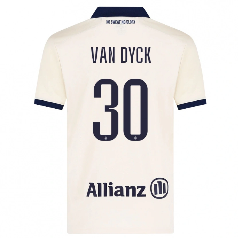 Danxen Criança Camisola Nell Van Dyck #30 Beige Preto Alternativa 2026/27 Camisa Brasil