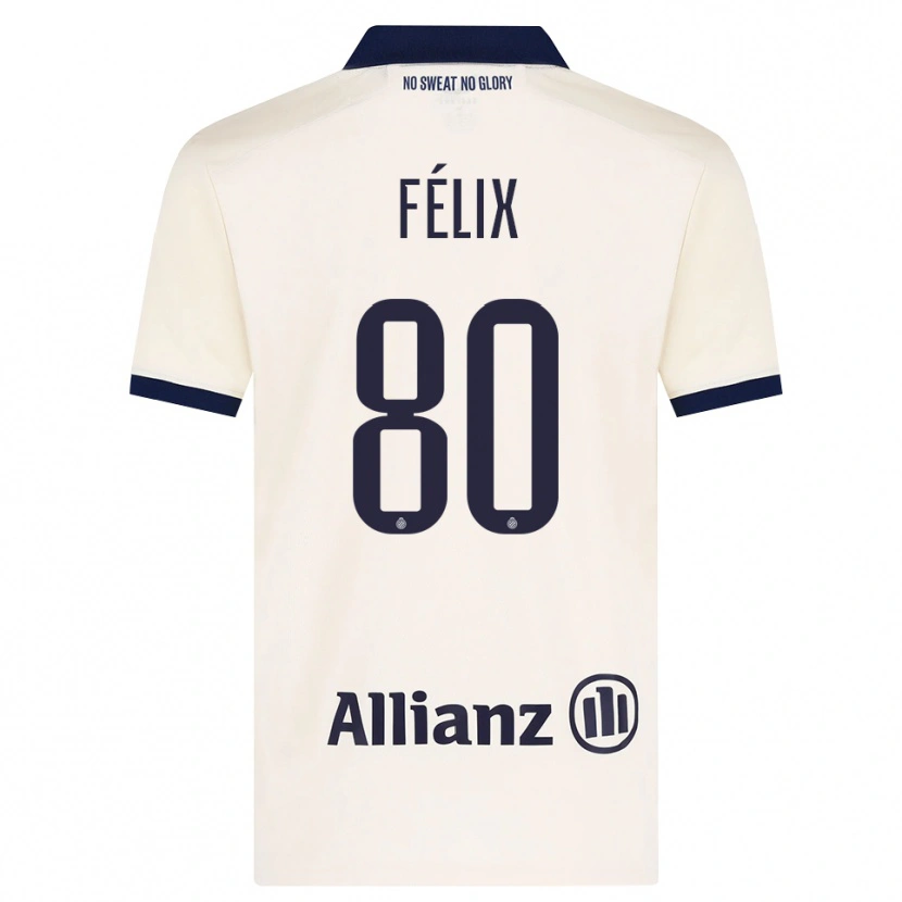 Danxen Criança Camisola Félix Lemaréchal #80 Beige Preto Alternativa 2026/27 Camisa Brasil