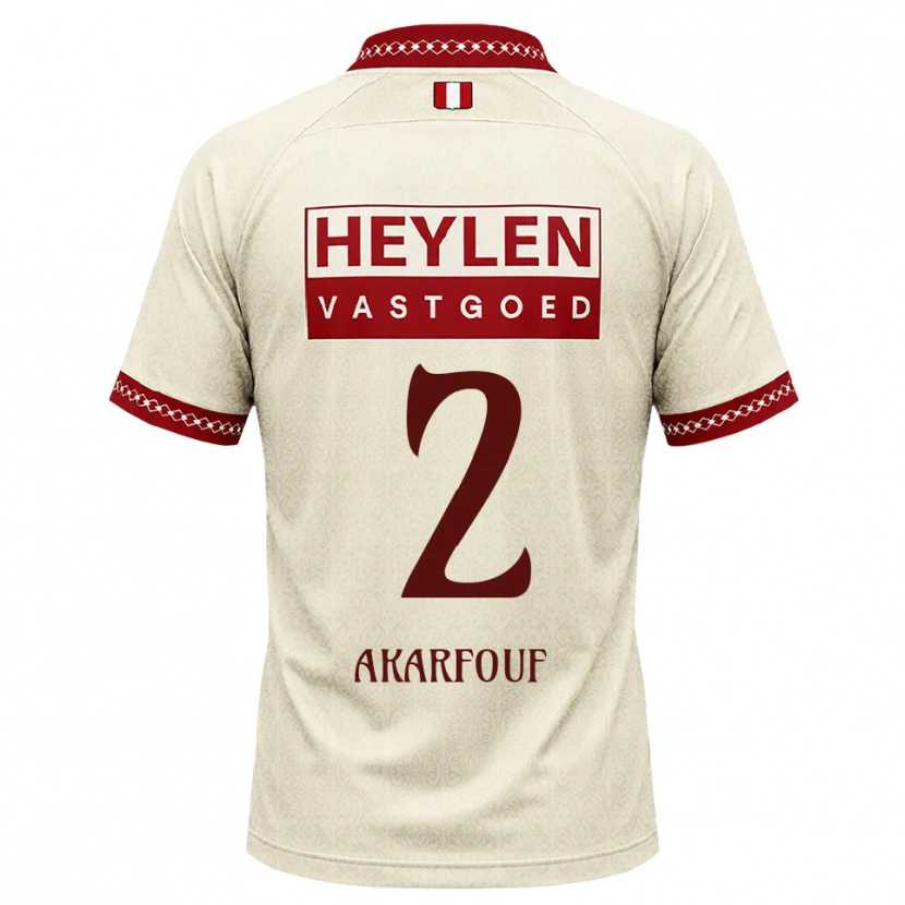 Danxen Criança Camisola Hamza Akarfouf #2 Beige Vermelho Alternativa 2026/27 Camisa Brasil