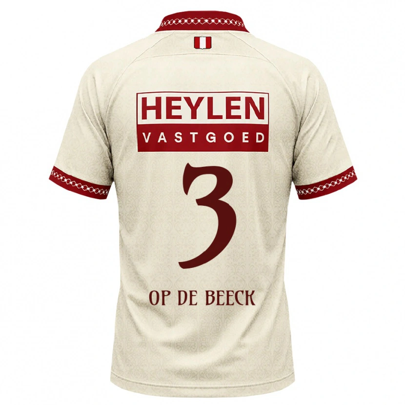 Danxen Criança Camisola Gregg Op De Beeck #3 Beige Vermelho Alternativa 2026/27 Camisa Brasil