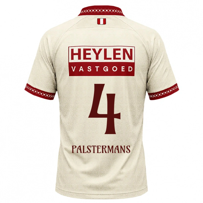 Danxen Criança Camisola Jasper Palstermans #4 Beige Vermelho Alternativa 2026/27 Camisa Brasil