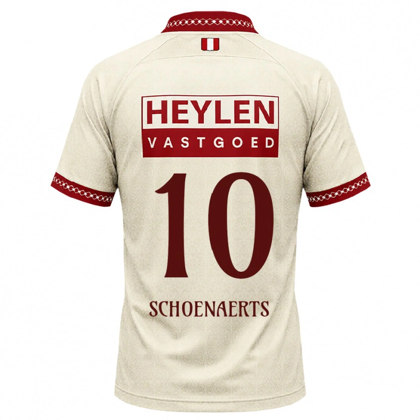 Danxen Criança Camisola Nand Schoenaerts #10 Beige Vermelho Alternativa 2026/27 Camisa Brasil