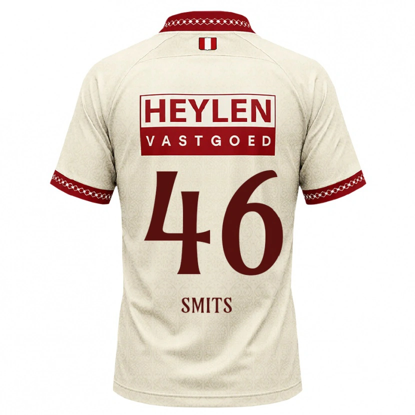 Danxen Criança Camisola Milan Smits #46 Beige Vermelho Alternativa 2026/27 Camisa Brasil