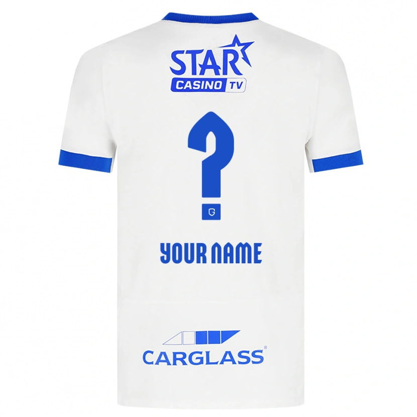 Danxen Criança Camisola Seu Nome #0 Branco Azul Alternativa 2026/27 Camisa Brasil