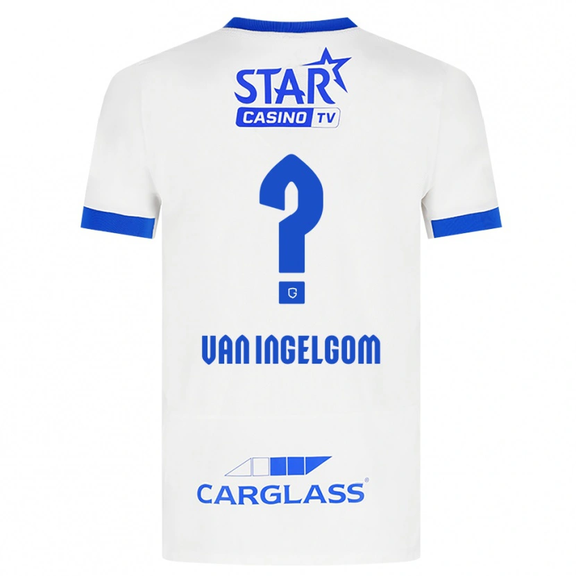 Danxen Criança Camisola Tijn Van Ingelgom #0 Branco Azul Alternativa 2026/27 Camisa Brasil