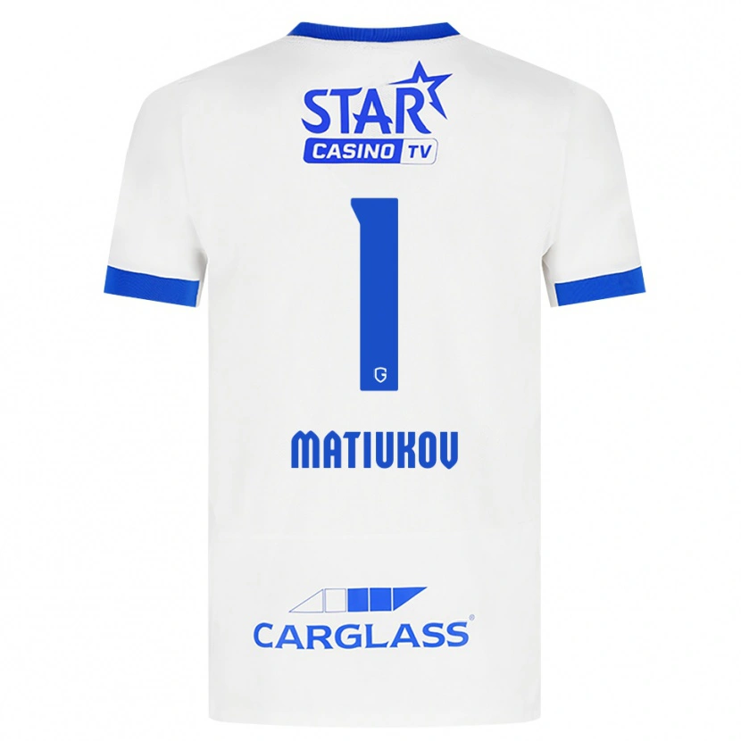 Danxen Criança Camisola Platon Matiukov #1 Branco Azul Alternativa 2026/27 Camisa Brasil