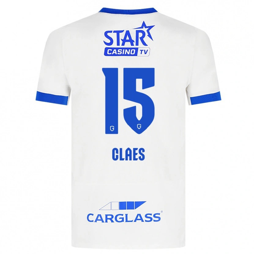 Danxen Criança Camisola Thomas Claes #15 Branco Azul Alternativa 2026/27 Camisa Brasil