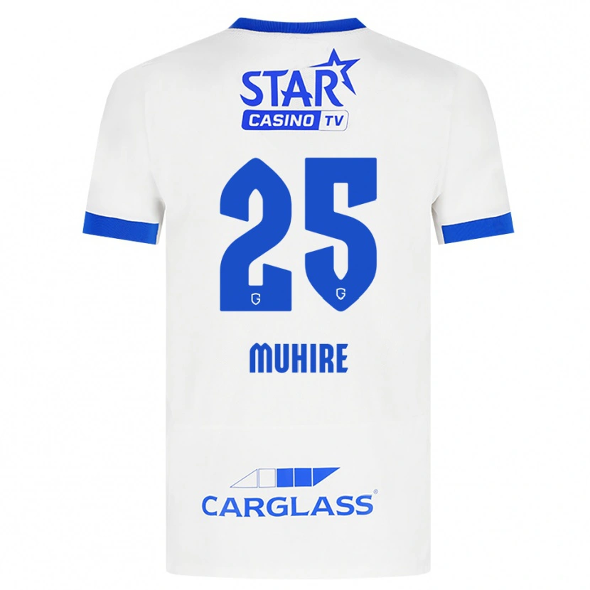 Danxen Criança Camisola Ian-Confiance Muhire #25 Branco Azul Alternativa 2026/27 Camisa Brasil