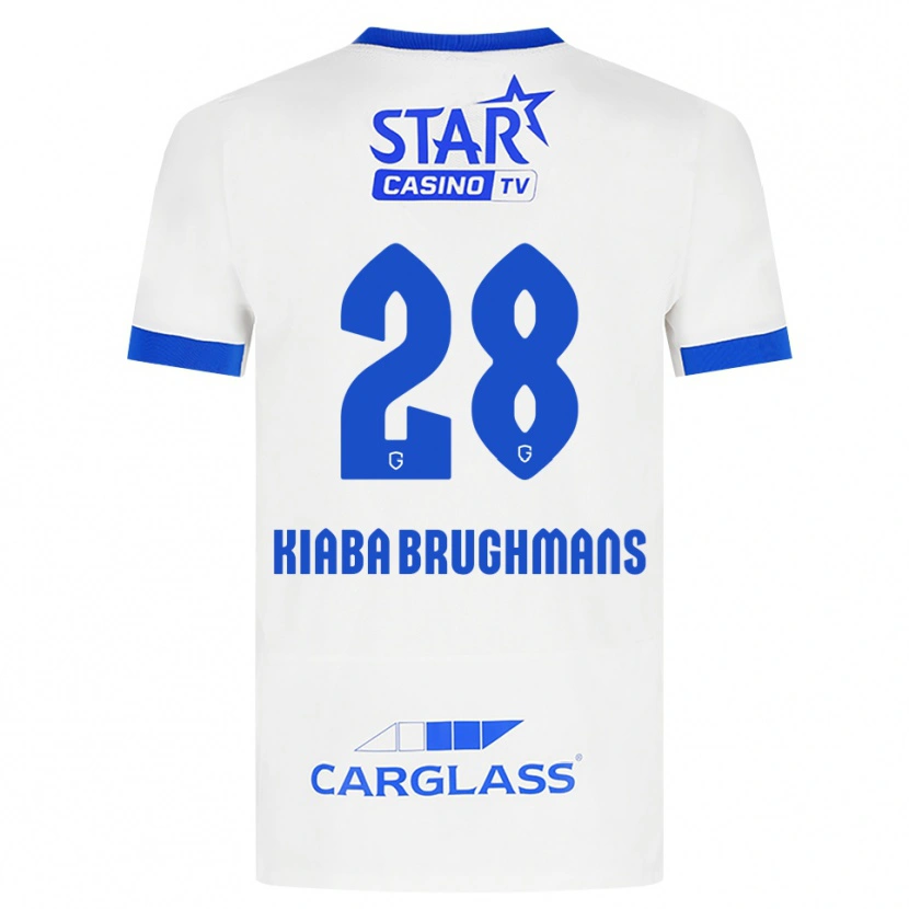 Danxen Criança Camisola Lucca Brughmans #28 Branco Azul Alternativa 2026/27 Camisa Brasil