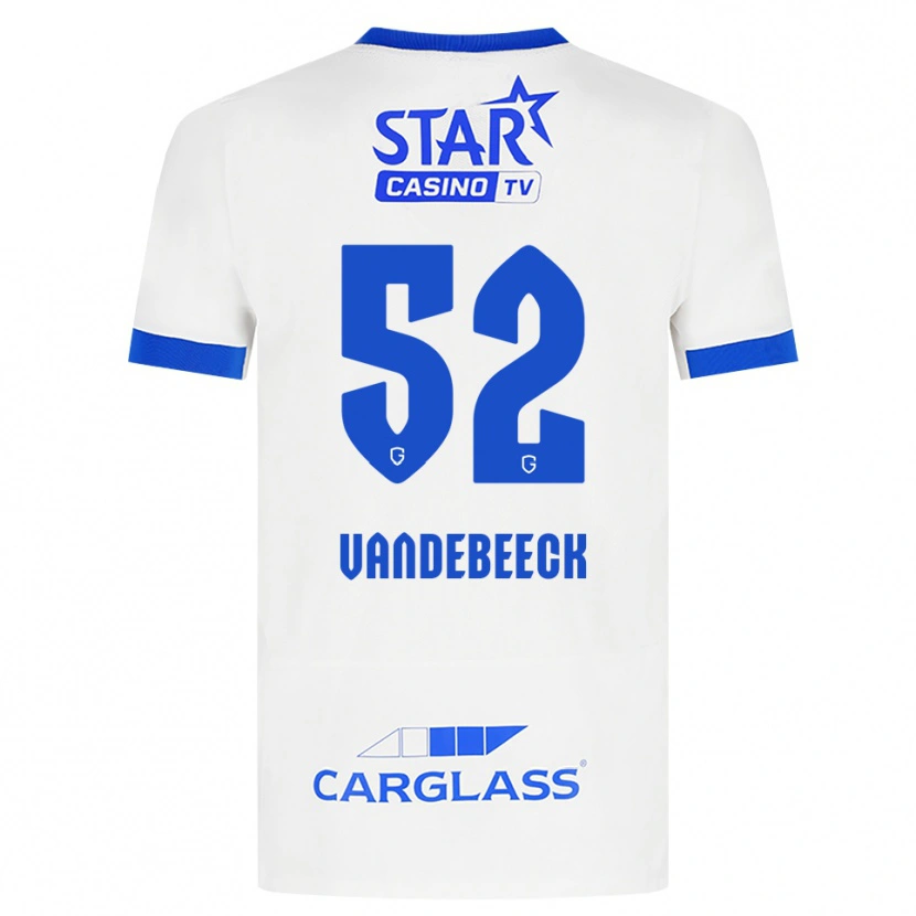 Danxen Criança Camisola Emmely Vandebeeck #52 Branco Azul Alternativa 2026/27 Camisa Brasil