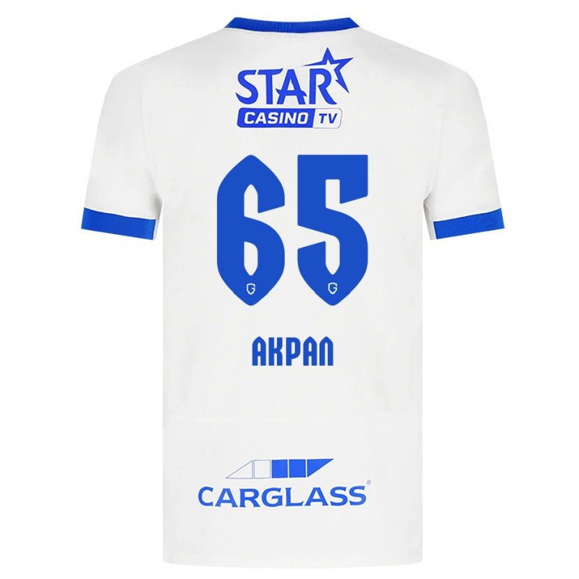 Danxen Criança Camisola Christian Akpan #65 Branco Azul Alternativa 2026/27 Camisa Brasil