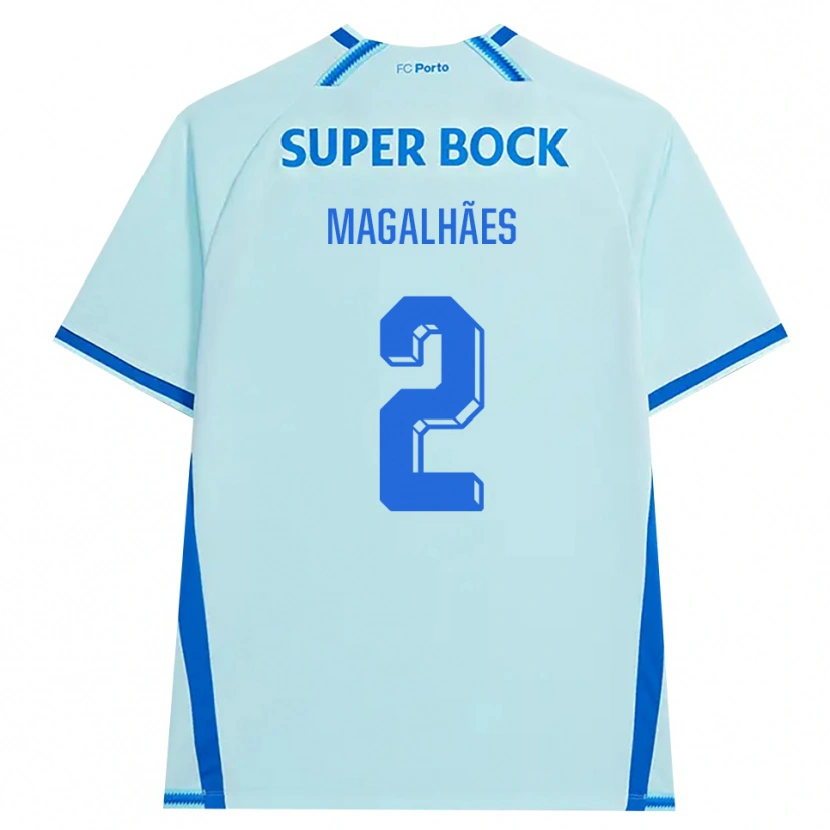Danxen Criança Camisola Rafael Magalhães #2 Lightcyan Azul Terceiro 2026/27 Camisa Brasil