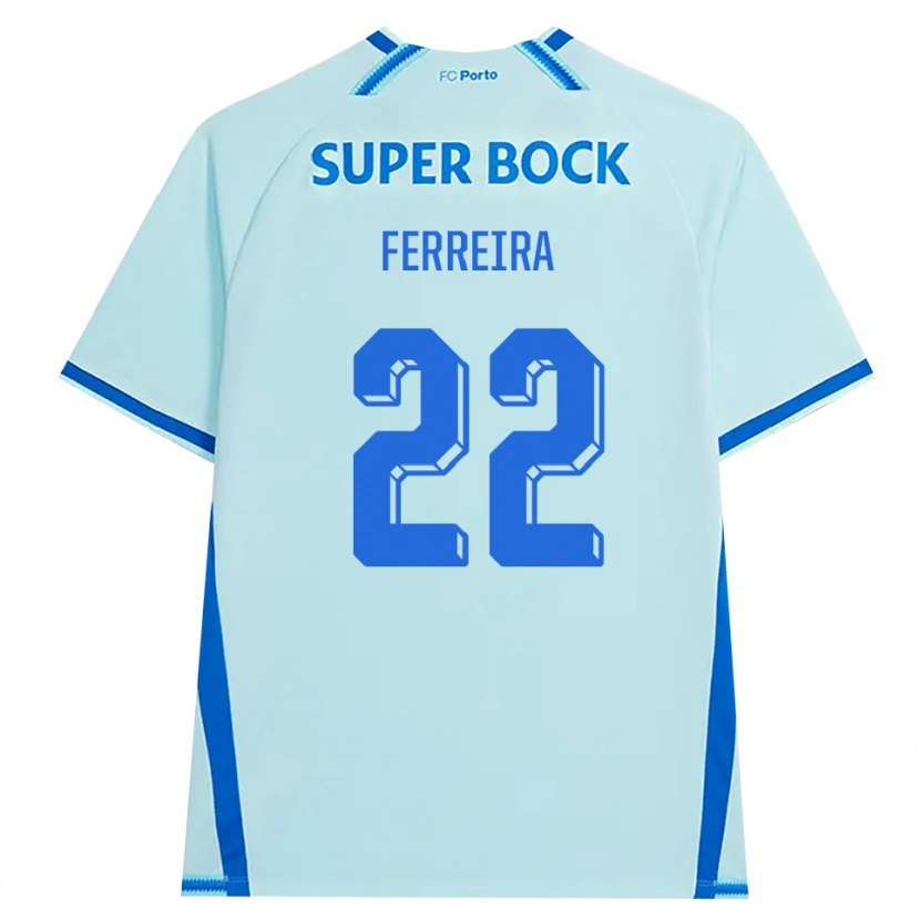 Danxen Criança Camisola Joana Ferreira #22 Lightcyan Azul Terceiro 2026/27 Camisa Brasil