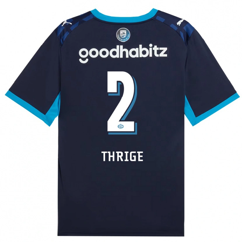 Danxen Criança Camisola Sara Thrige #2 Dodgerblue Royalblue Terceiro 2026/27 Camisa Brasil