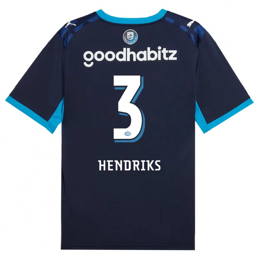 Danxen Criança Camisola Gwyneth Hendriks #3 Dodgerblue Royalblue Terceiro 2026/27 Camisa Brasil