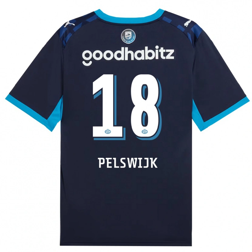 Danxen Criança Camisola Xavinhjo Pelswijk #18 Dodgerblue Royalblue Terceiro 2026/27 Camisa Brasil