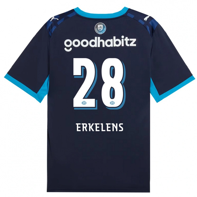 Danxen Criança Camisola Kwint Erkelens #28 Dodgerblue Royalblue Terceiro 2026/27 Camisa Brasil