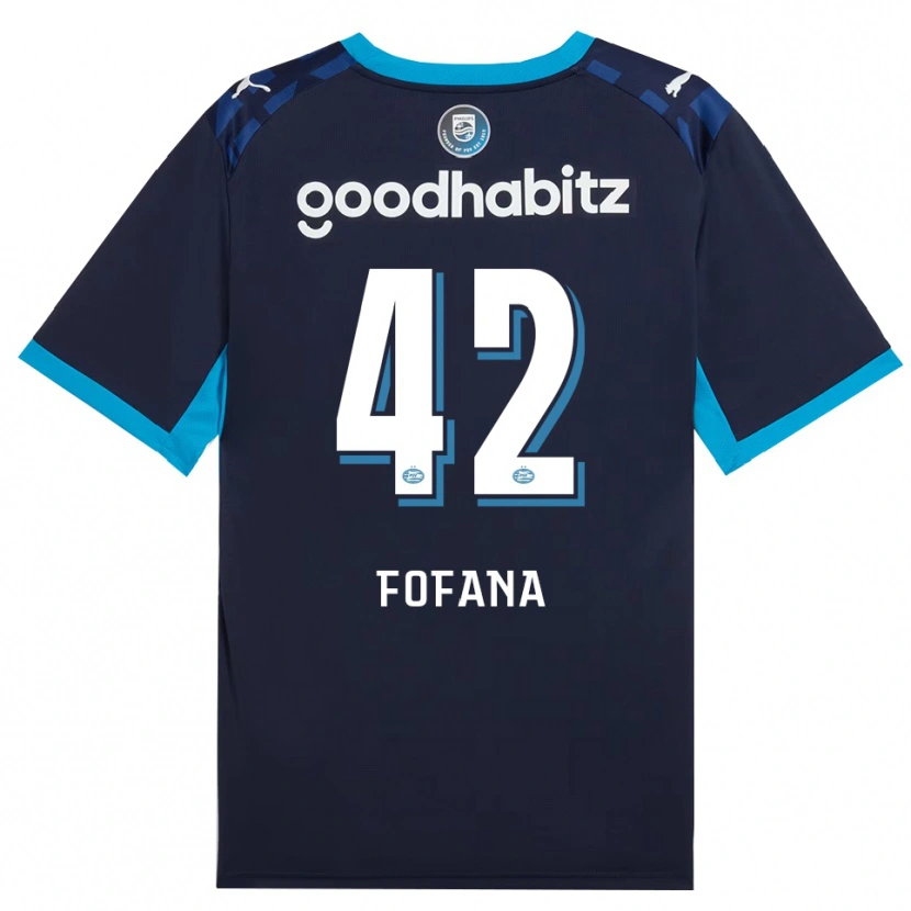 Danxen Criança Camisola Fode Fofana #42 Dodgerblue Royalblue Terceiro 2026/27 Camisa Brasil