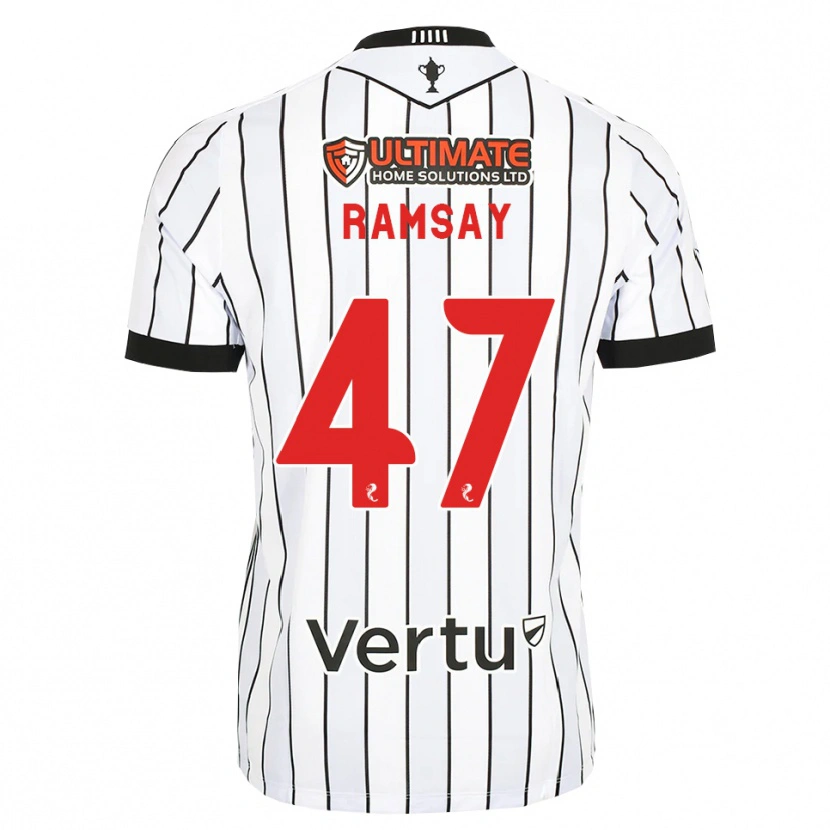 Danxen Criança Camisola Calvin Ramsay #47 Branco Preto Vermelho Principal 2026/27 Camisa Brasil