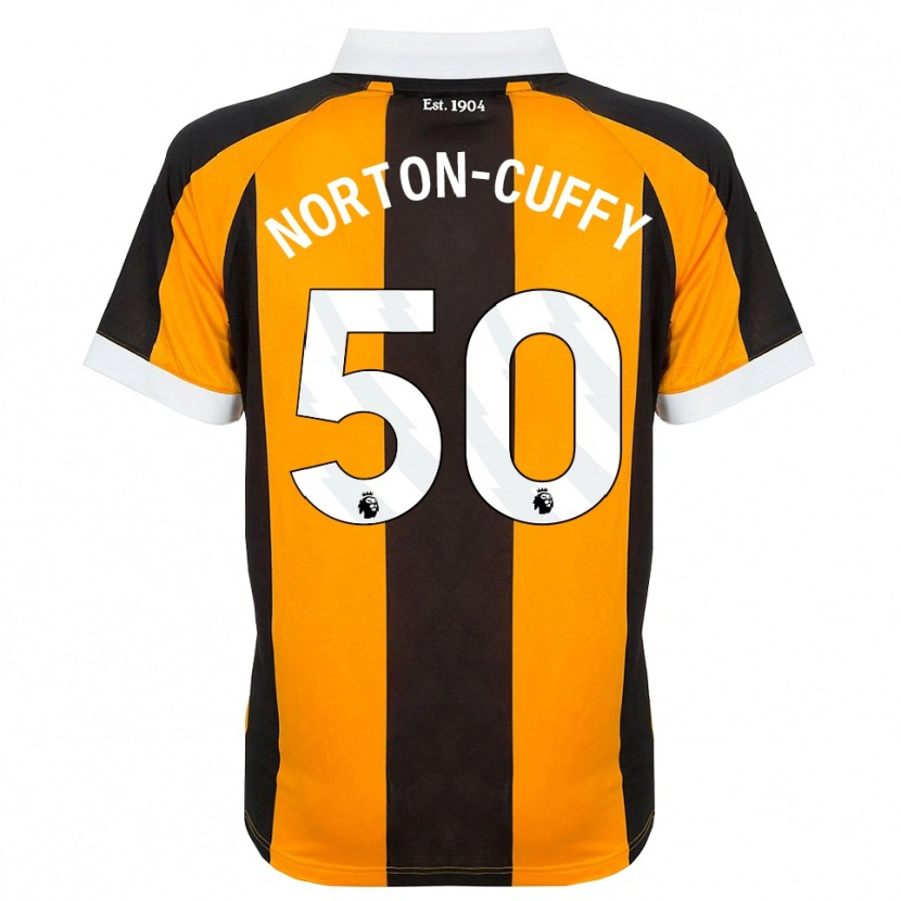 Danxen Criança Camisola Brooke Norton-Cuffy #50 Laranja Preto Branco Principal 2026/27 Camisa Brasil