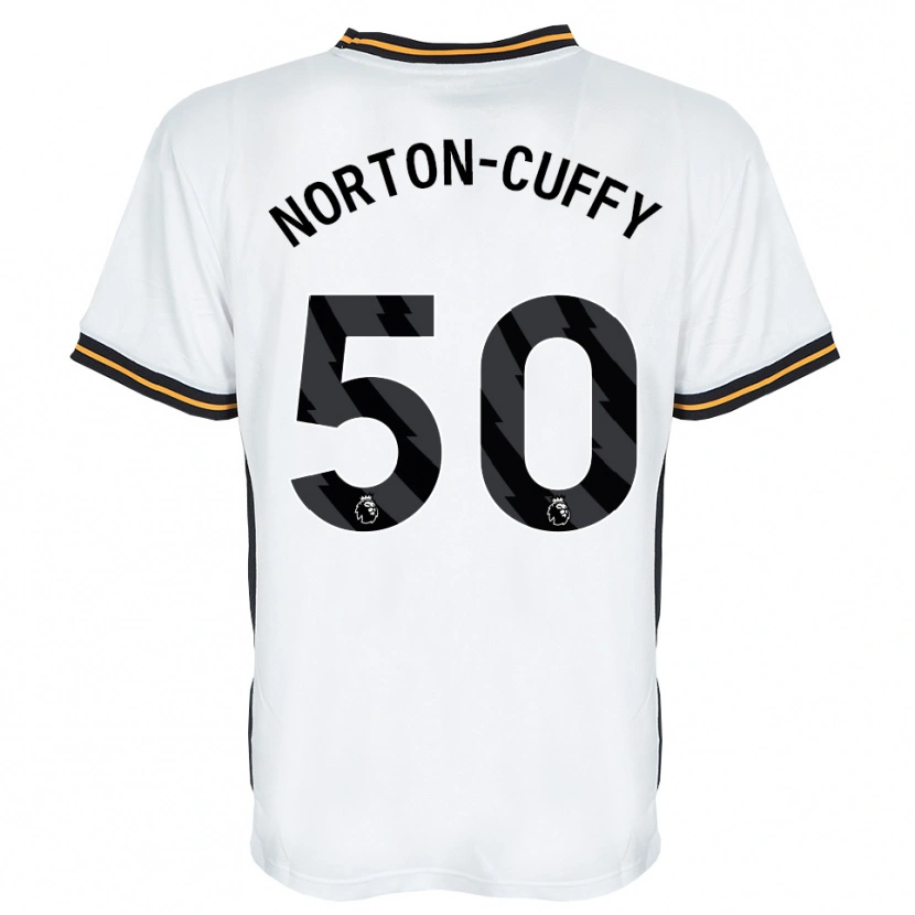 Danxen Criança Camisola Brooke Norton-Cuffy #50 Branco Laranja Preto Alternativa 2026/27 Camisa Brasil